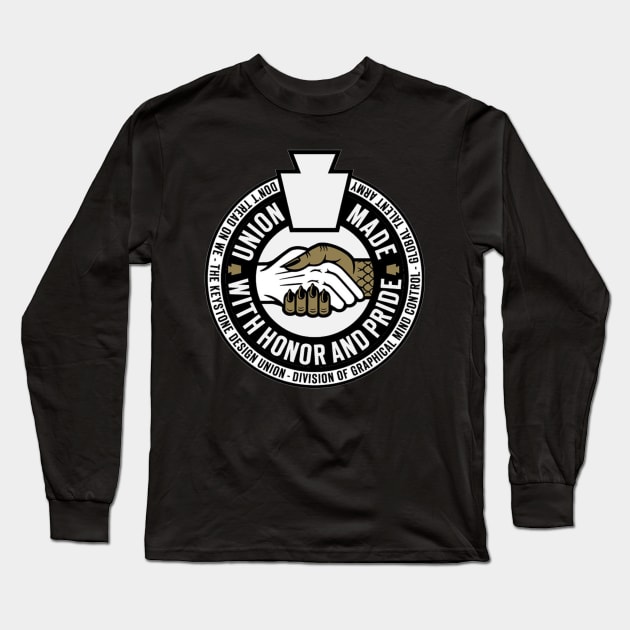 Union Made with Honor and Pride Long Sleeve T-Shirt by  The best hard hat stickers 